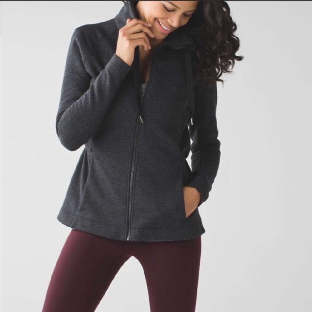 Lululemon &Go take off fleece in heathered black